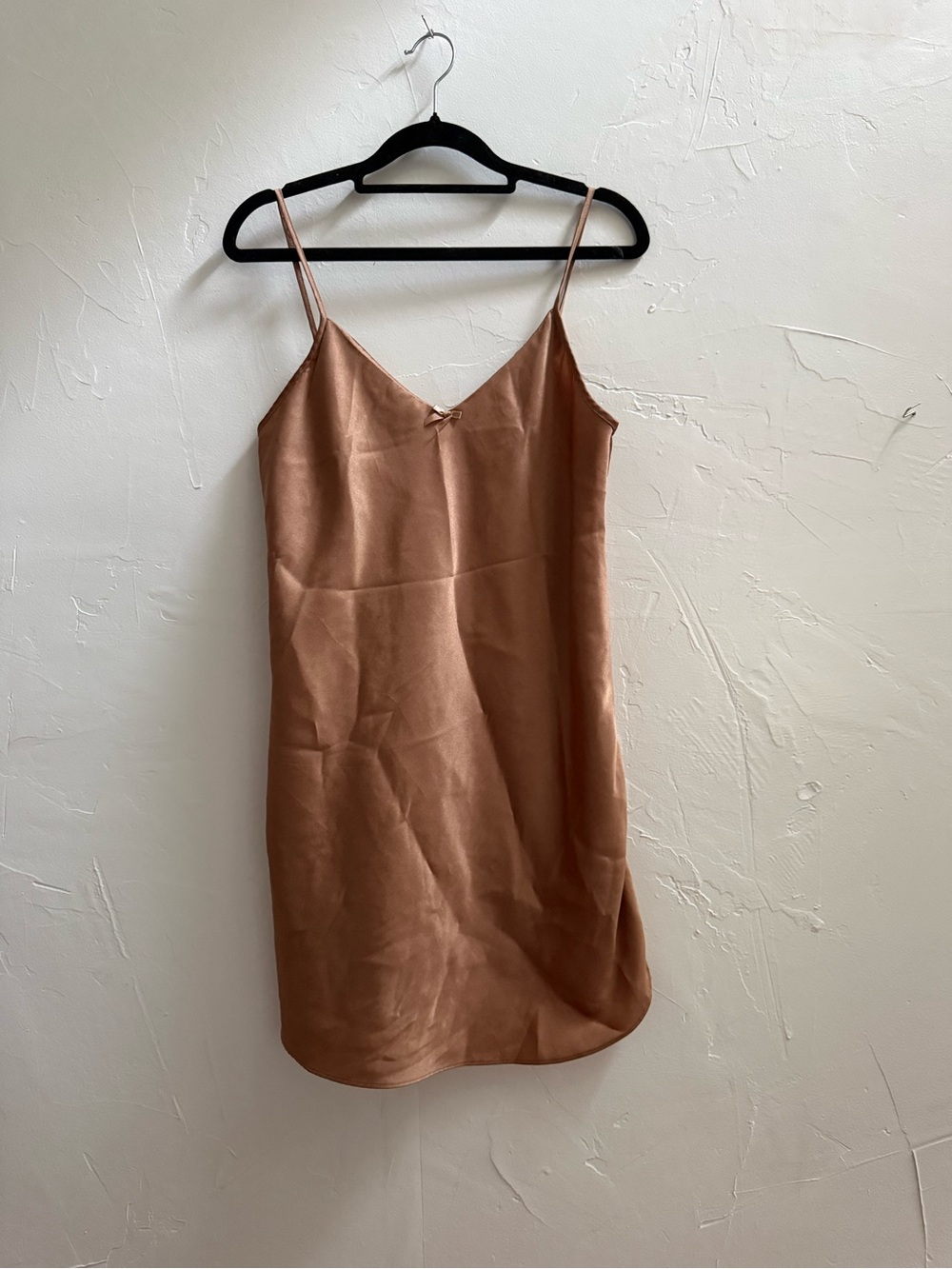 Satin Slip Dress in Copper